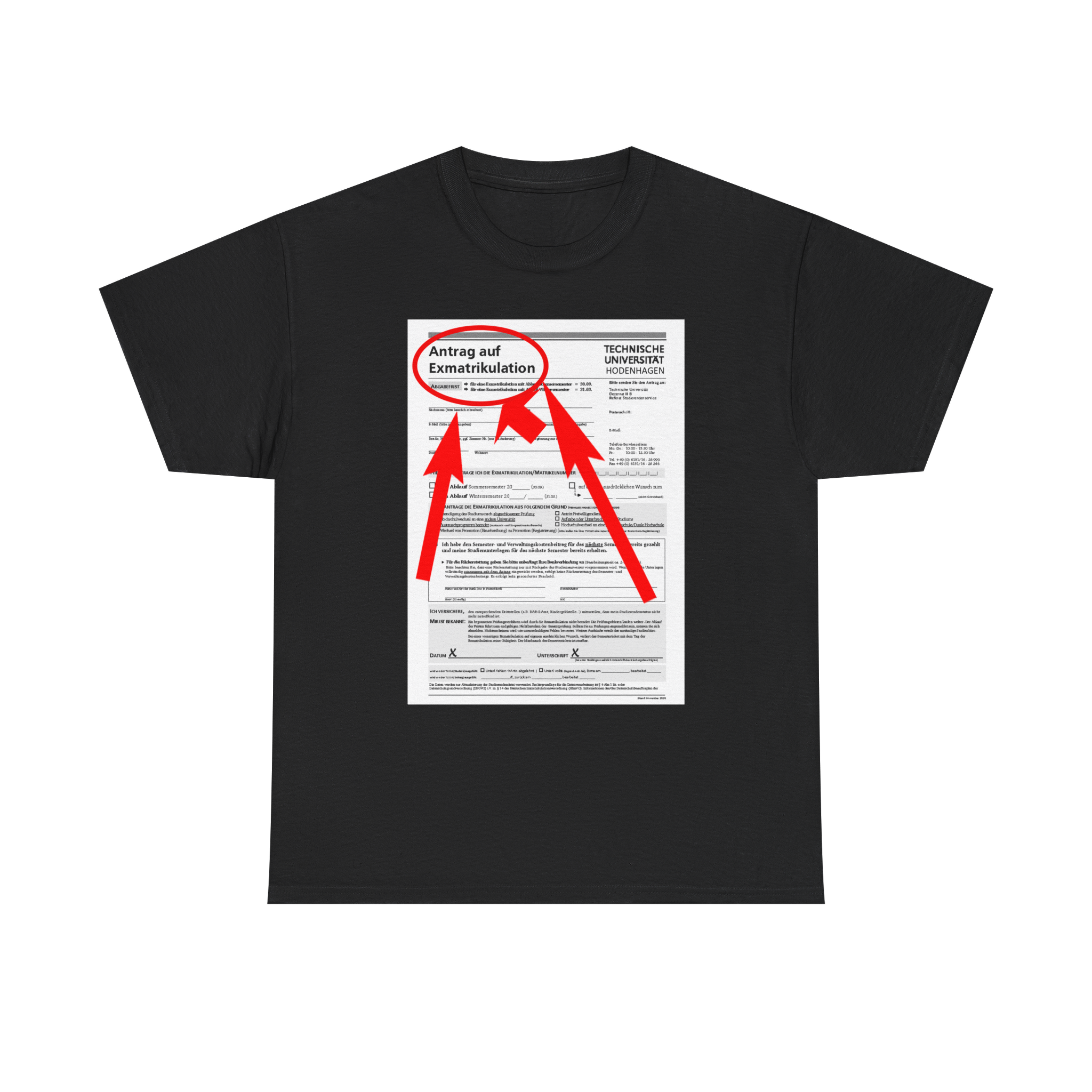 Antrag auf Exmatrikulation - T-Shirt
